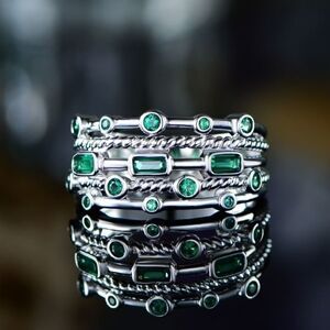 Sterling silver Emerald ring size 6.5
